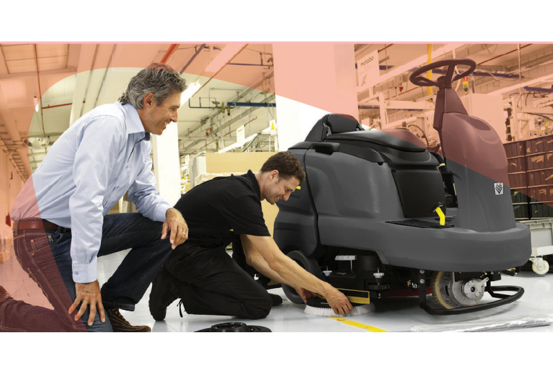 Maintaining a floor scrubber