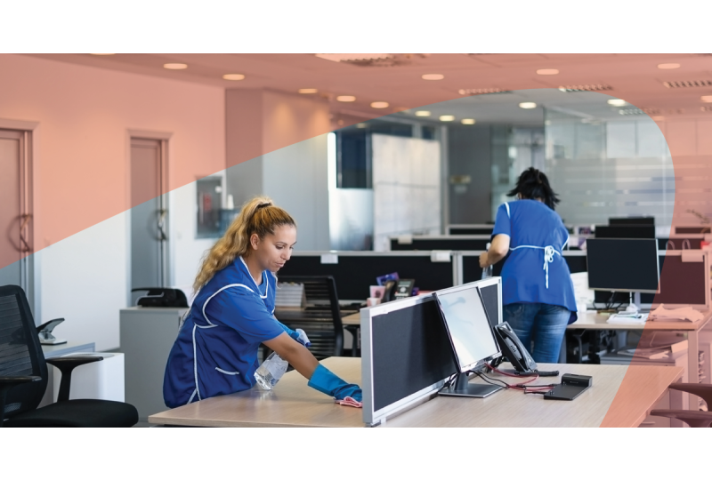 Cleaning commercial office