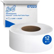 Product Scott® Essential Jumbo Roll Toilet Paper - White 1-Ply 12x2000’