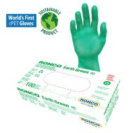 Product Ronco Earth™ Vinyl Examination Gloves - Green 3mil 100/BX