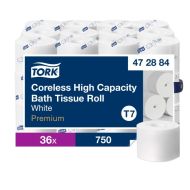 Product Tork® T7 Coreless High-Capacity Toilet Paper - White 2-Ply 36x750 Sheets