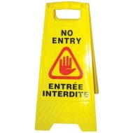 Product No Entry Safety Sign - Yellow 12"x24"