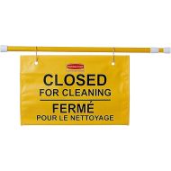 Product Hanging Closed For Cleaning Safety Sign - Yellow 50"