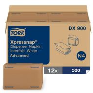 Product Tork Advanced Xpressnap® Interfold Napkin - White 1-Ply 12x500 Sheets