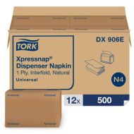 Product Tork Universal Xpressnap® N4 Interfold Napkins - Natural 1-Ply 12x500 Sheets