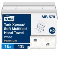 Product Tork Xpress® H2 Soft Multifold Hand Towel - White 2-Ply 16x135 Sheets