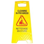Product Cleaning in Progress Safety Sign - Yellow