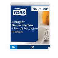 Product Tork LinStyle® Premium White Dinner Napkin - 6x60 Sheets