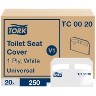 Product Tork® V1 Universal Toilet Seat Cover - White 1-Ply 20x250 Sheets