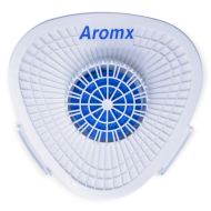 Product Urinal Screen with (Non-Para) Block - White/Blue 7"x7"
