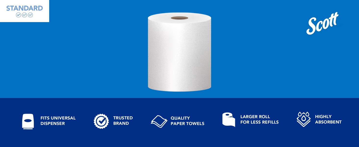 Scott® High Capacity Hard Roll Towels - White 6x950’