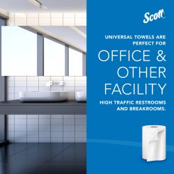 Scott® Essential Universal Hard Roll Towels - White 12x800’