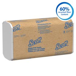 Scott® Essential Single-Fold Towels - White 16x250 Sheets