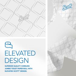 Scott® Coreless Jumbo Roll Toilet Paper - White 2-Ply 12x1150'