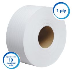 Scott® Essential Jumbo Roll Toilet Paper - White 1-Ply 12x2000’