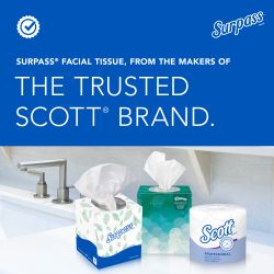  Surpass® Facial Tissue - White 2-Ply 30x100 Sheets