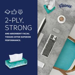 Kleenex® Professional Flat-Box Facial Tissue - White 36x100 Sheets