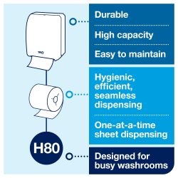 Tork® H80 Hand Towel Roll - White 1-Ply 6x630’