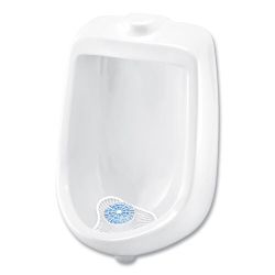 Urinal Screen with (Non-Para) Block - White/Blue 7