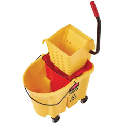 WaveBrake® Bucket & Down-Press Wringer - Yellow 35qt