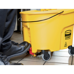 WaveBrake® Bucket & Down-Press Wringer - Yellow 35qt