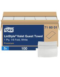 Product Tork LinStyle® 1/6 Fold Valet Guest Towels - White 5x100 Sheets