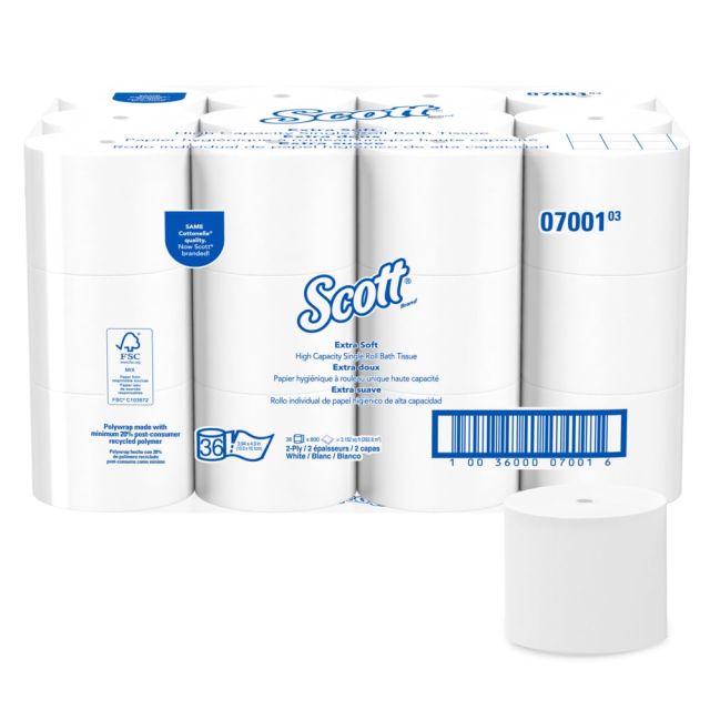 Product Scott® Coreless Extra-Soft Bath Tissue - White 2-Ply 36x800 Sheets