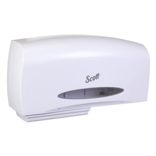 Product Scott® Essential™ Coreless Jumbo Double-Roll Toilet Paper Dispenser - White