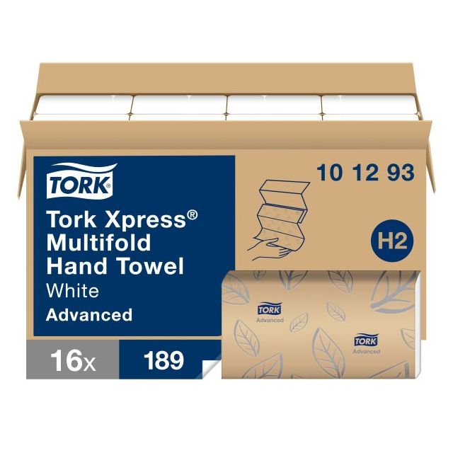 Product Tork Xpress® H2 Soft Multifold Hand Towel - White 2-Ply 16x189 Sheets