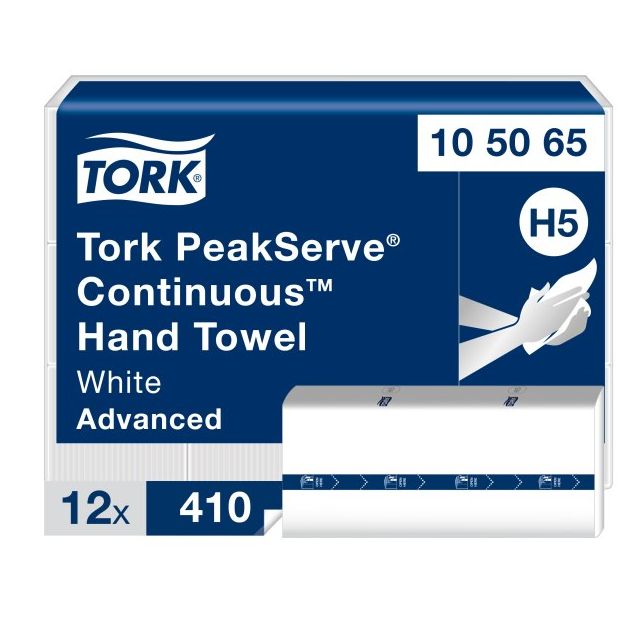 Product Tork H5 PeakServe® Continuous™ Hand Towel - White 1-Ply 12x410 Sheets