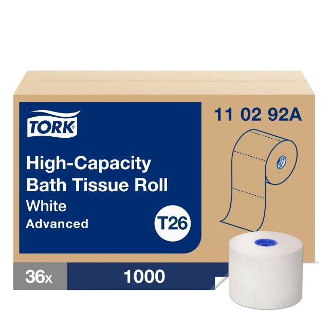Product Tork® T26 Advanced High Capacity Toilet Paper - White 2-Ply 36x1000 Sheets