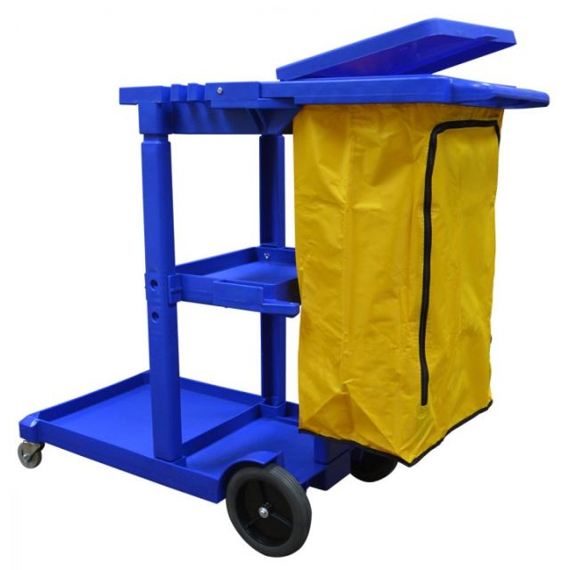 Product Janitor Cart with Lid - Blue
