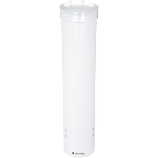 Product San Jamar® Pull-Type Water Cup Dispenser - White 4-10oz
