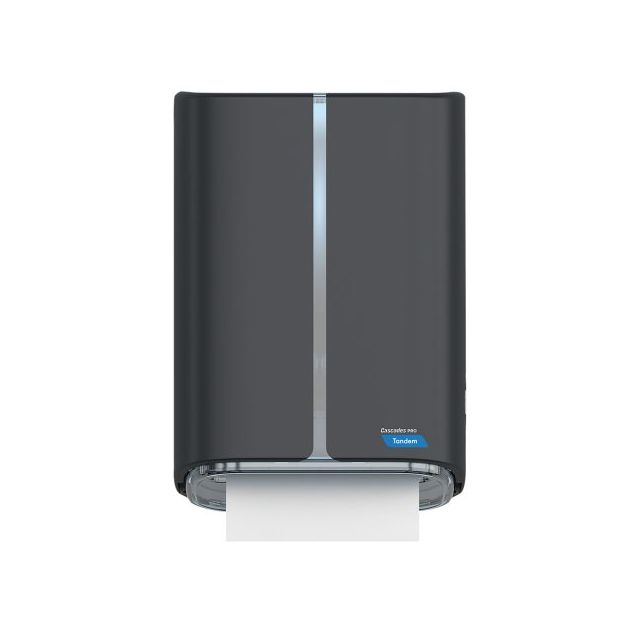 Product Cascades PRO Tandem® Mechanical No-touch Roll Towel Dispenser - Dark Grey
