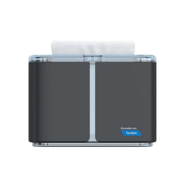 Product Cascades PRO Tandem® Multifold Hand Towel Countertop Dispenser - Dark Grey