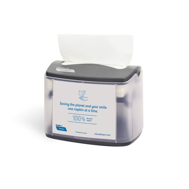 Product Cascades PRO Tandem® Tabletop Interfold Napkin Dispenser - Grey