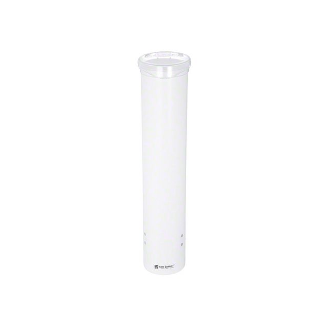 Product San Jamar® Pull-Type Water Cup Dispenser - White 3-5oz