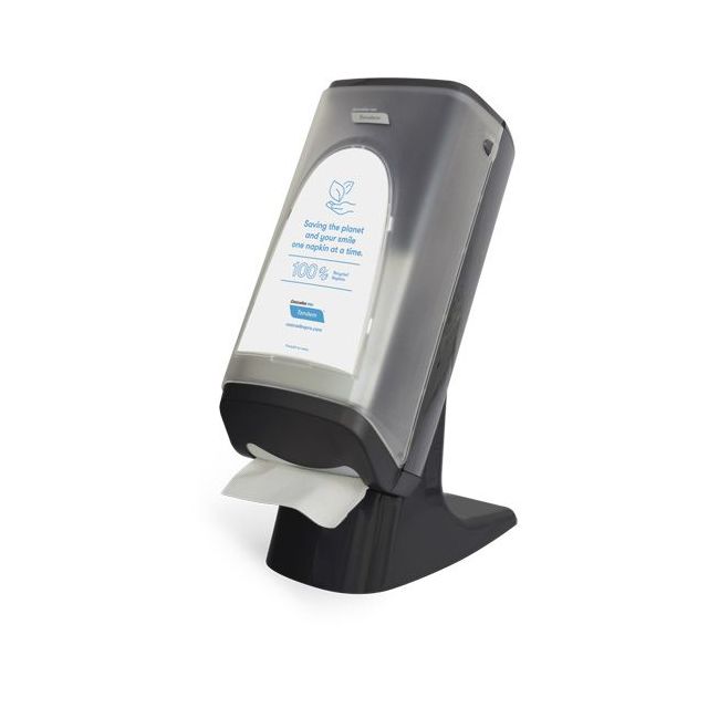 Product Cascades PRO Tandem® Stand/Wall Interfold Napkin Dispenser - Grey