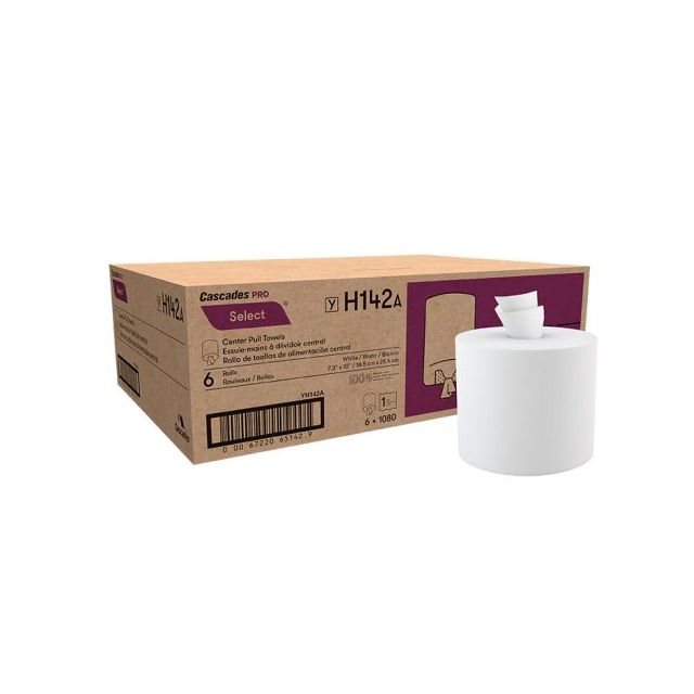 Product Cascades PRO Select® Centerpull Hand Towel - White 1-Ply 6x1080 Sheets