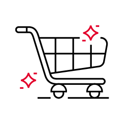 Product Online and In Store Shopping Icon